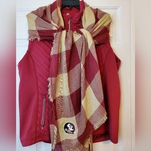 Florida State FSU Garnet Gold Scarf